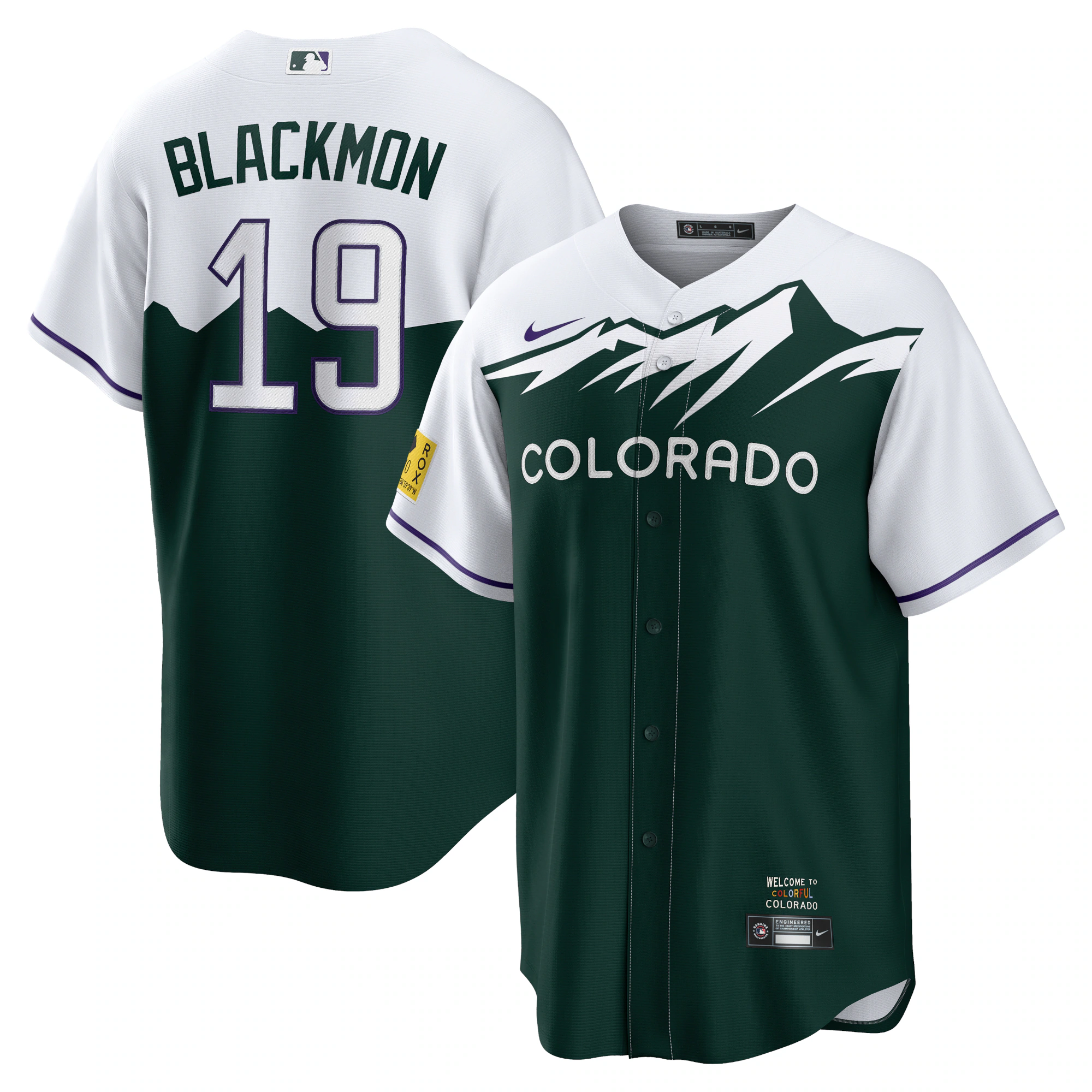 Charlie Blackmon Colorado Rockies City Connect Replica Player Baseball Jersey – White/forest Green