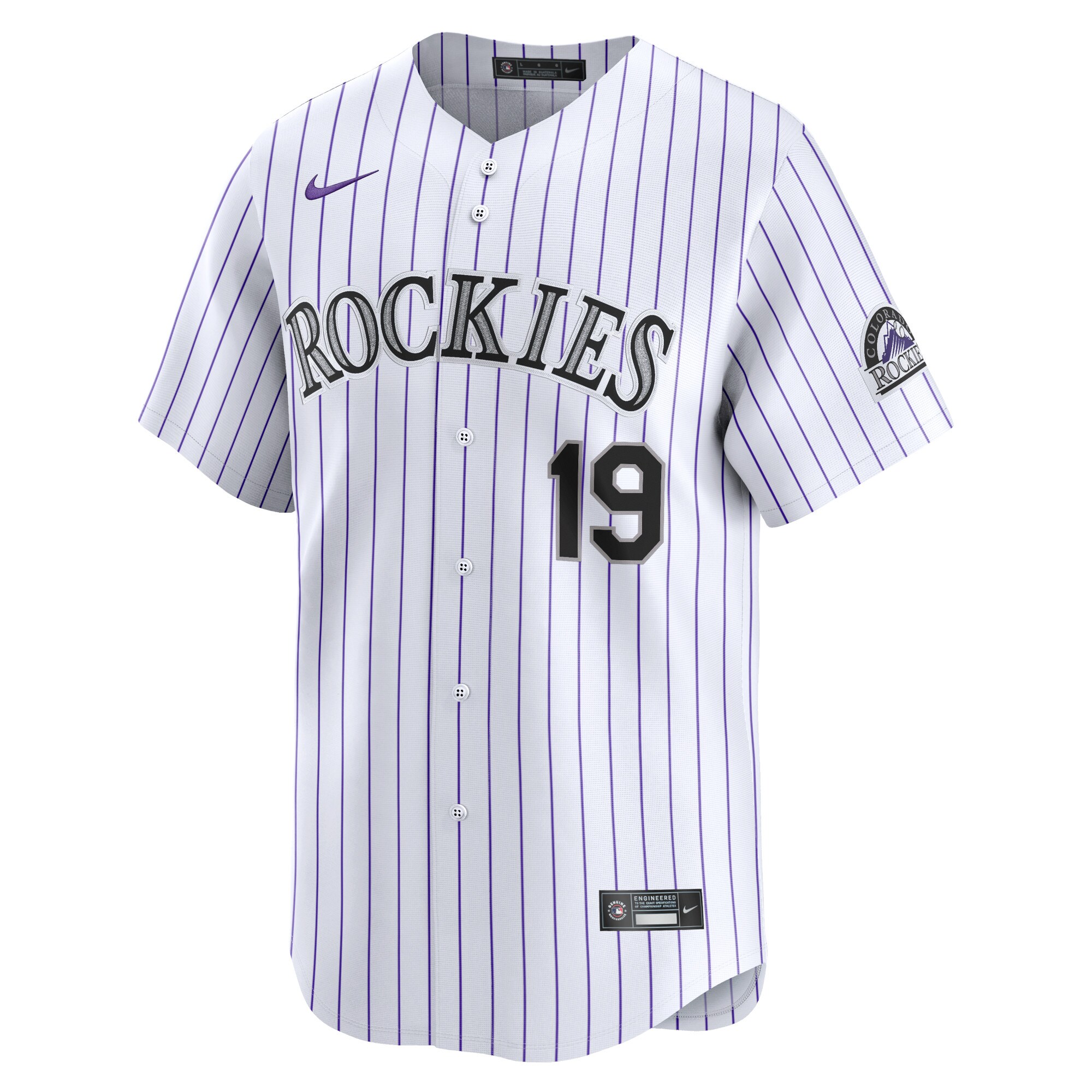 Alternative view of Charlie Blackmon Colorado Rockies Home Limited Player Baseball Jersey - White