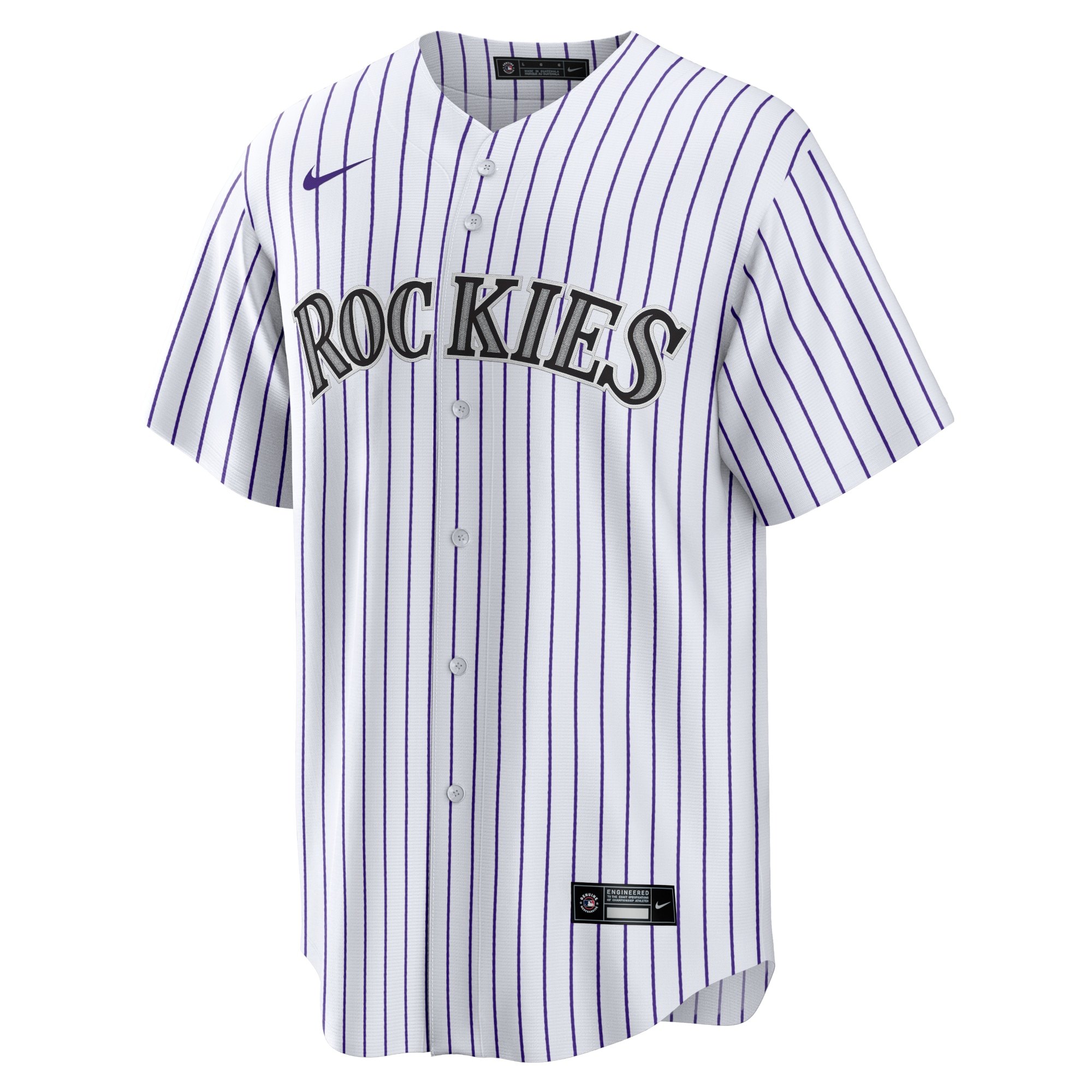 Alternative view of Charlie Blackmon Colorado Rockies Home Replica Player Name Baseball Jersey - White