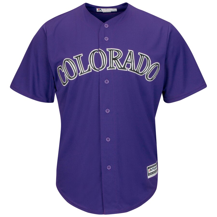 Alternative view of Charlie Blackmon Colorado Rockies Majestic Alternate Official Cool Base Replica Player Baseball Jersey - Purple