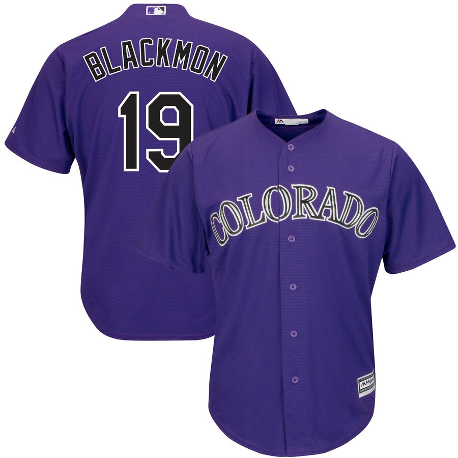 Charlie Blackmon Colorado Rockies Majestic Alternate Official Cool Base Replica Player Baseball Jersey - Purple