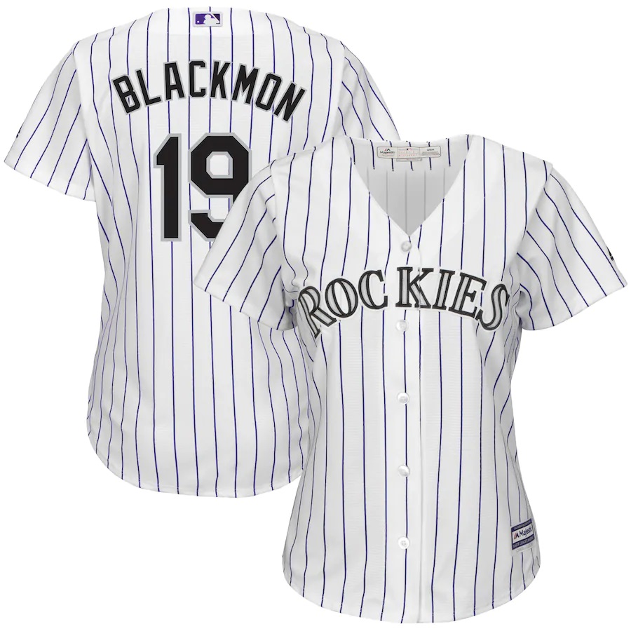 Charlie Blackmon Colorado Rockies Majestic Women's Cool Base Replica Player Baseball Jersey - White