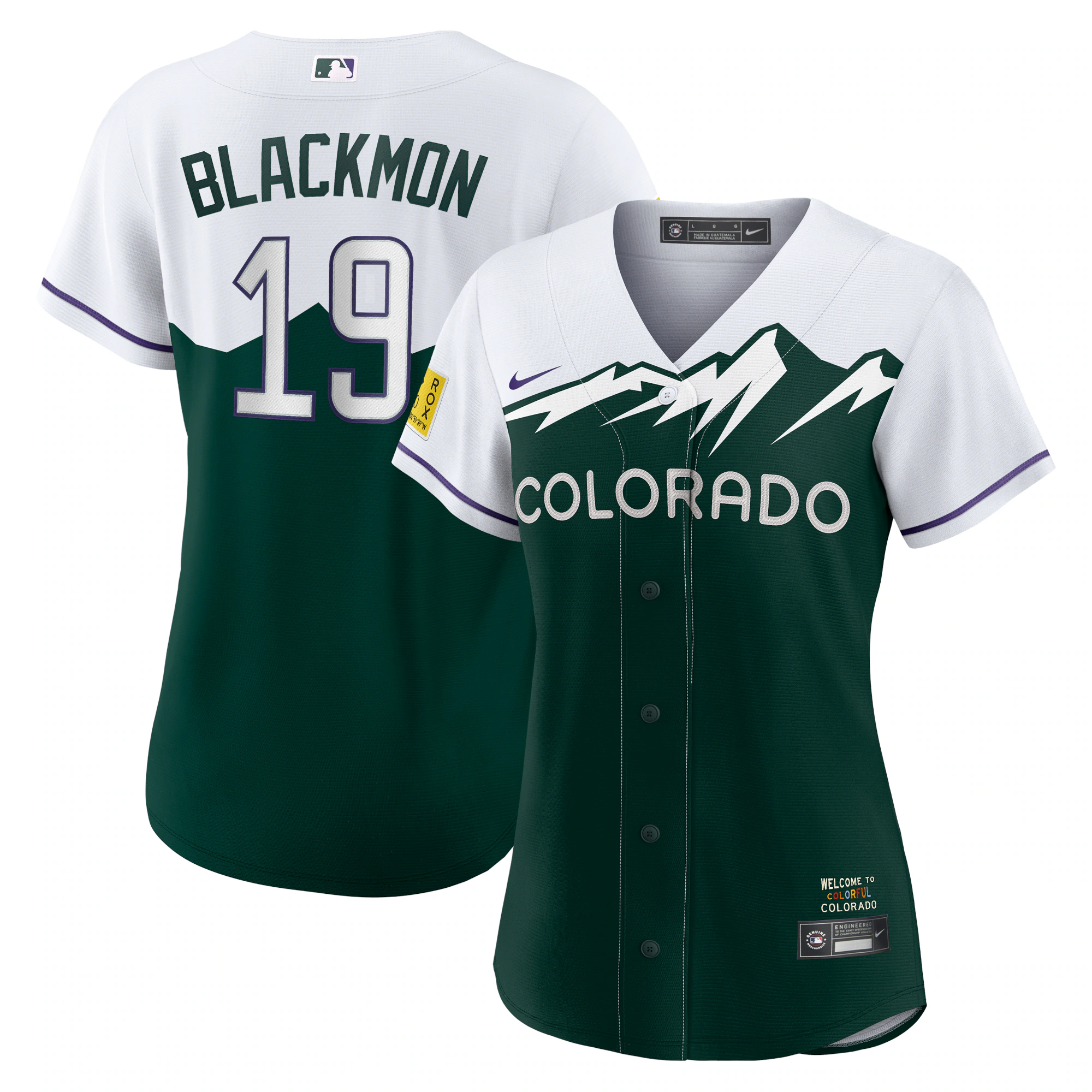 Charlie Blackmon Colorado Rockies Women’s City Connect Replica Player Baseball Jersey – White/forest Green
