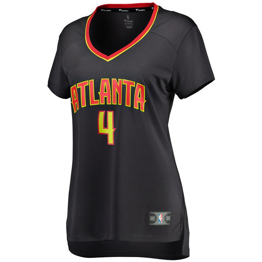 Alternative view of Charlie Brown Jr. Atlanta Hawks Fanatics Branded Women's Fast Break Player Basketball Jersey - Icon Edition - Black