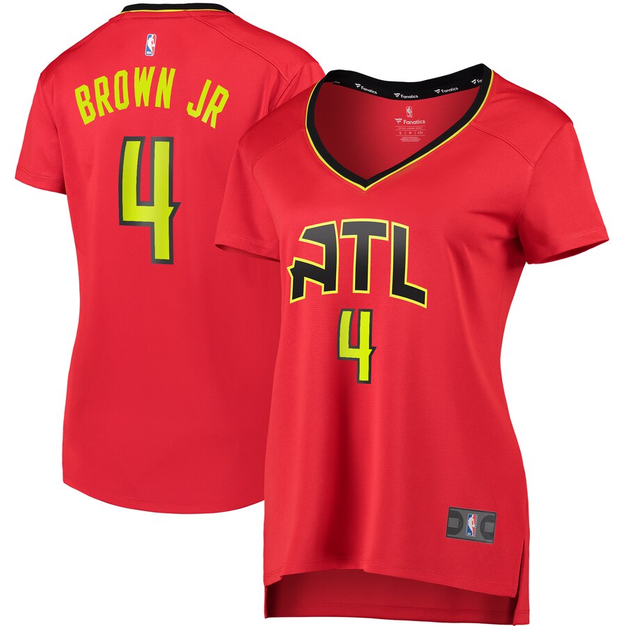 Charlie Brown Jr. Atlanta Hawks Fanatics Branded Women's Fast Break Player Basketball Jersey - Statement Edition - Red
