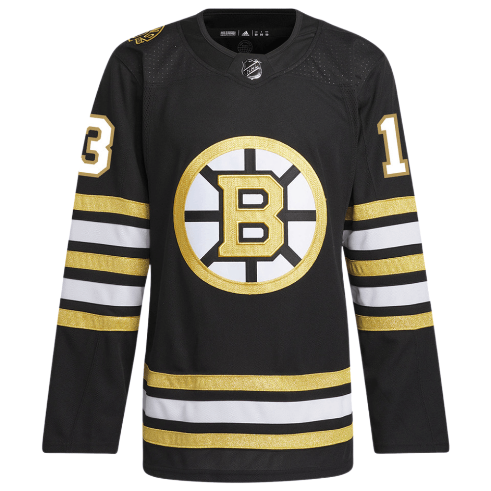 Alternative view of Charlie Coyle 13 Boston Bruins 100th Anniversary Primegreen Home Men Hockey Jersey - Black - JS858 
