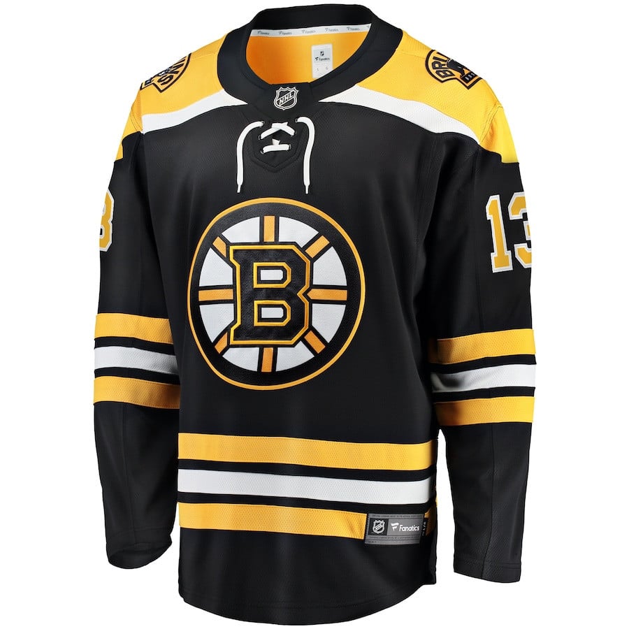 Alternative view of Charlie Coyle 13 Boston Bruins Home Breakaway Hockey Jersey - Men, Black - JS812 
