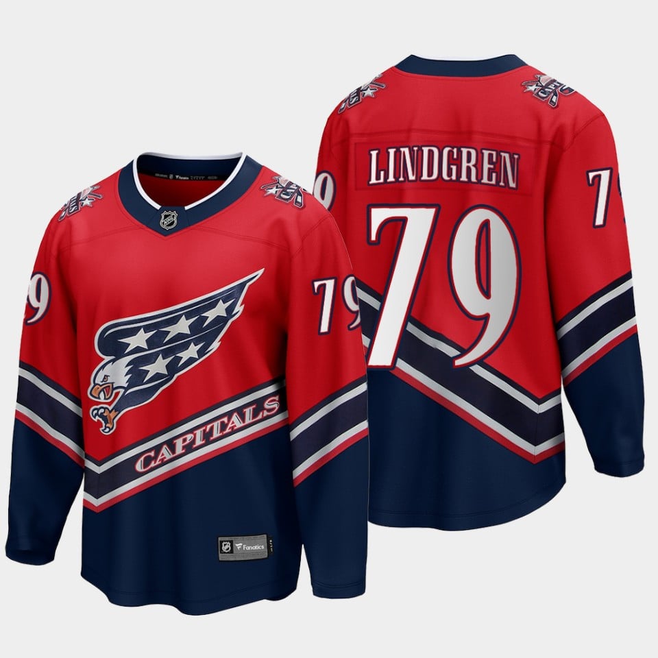 Charlie Lindgren 79 Washington Capitals 2022 Special Edition Reverse Retro Red Jersey - JS868 