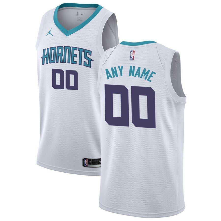 Charlotte Hornets Custom Swingman Basketball Jersey White - Association Edition - JS855 