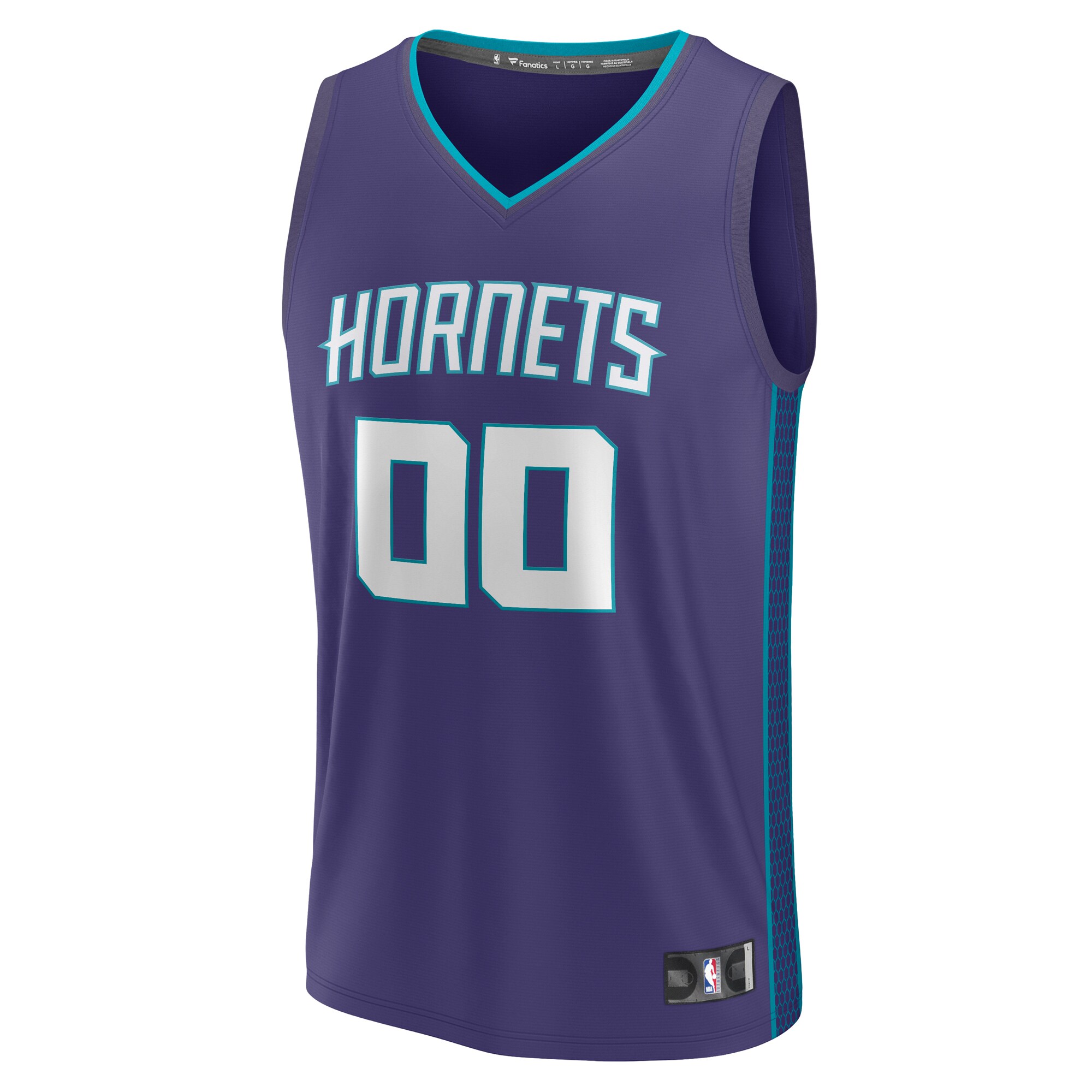 Alternative view of Charlotte Hornets Fanatics Fast Break Custom Basketball Jersey - Purple - Statement Edition