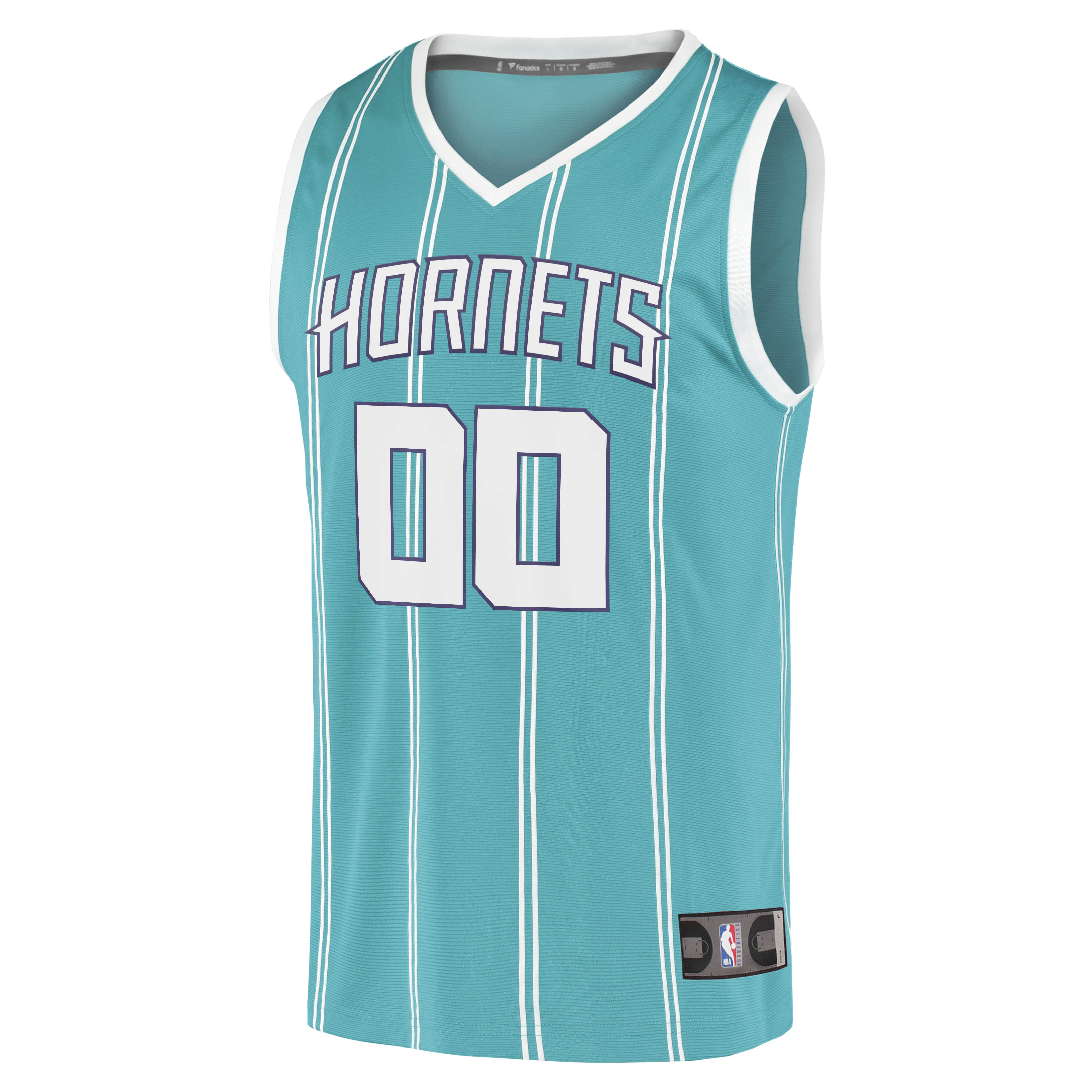 Alternative view of Charlotte Hornets Fanatics Fast Break Replica Custom Basketball Jersey - Icon Edition - Teal