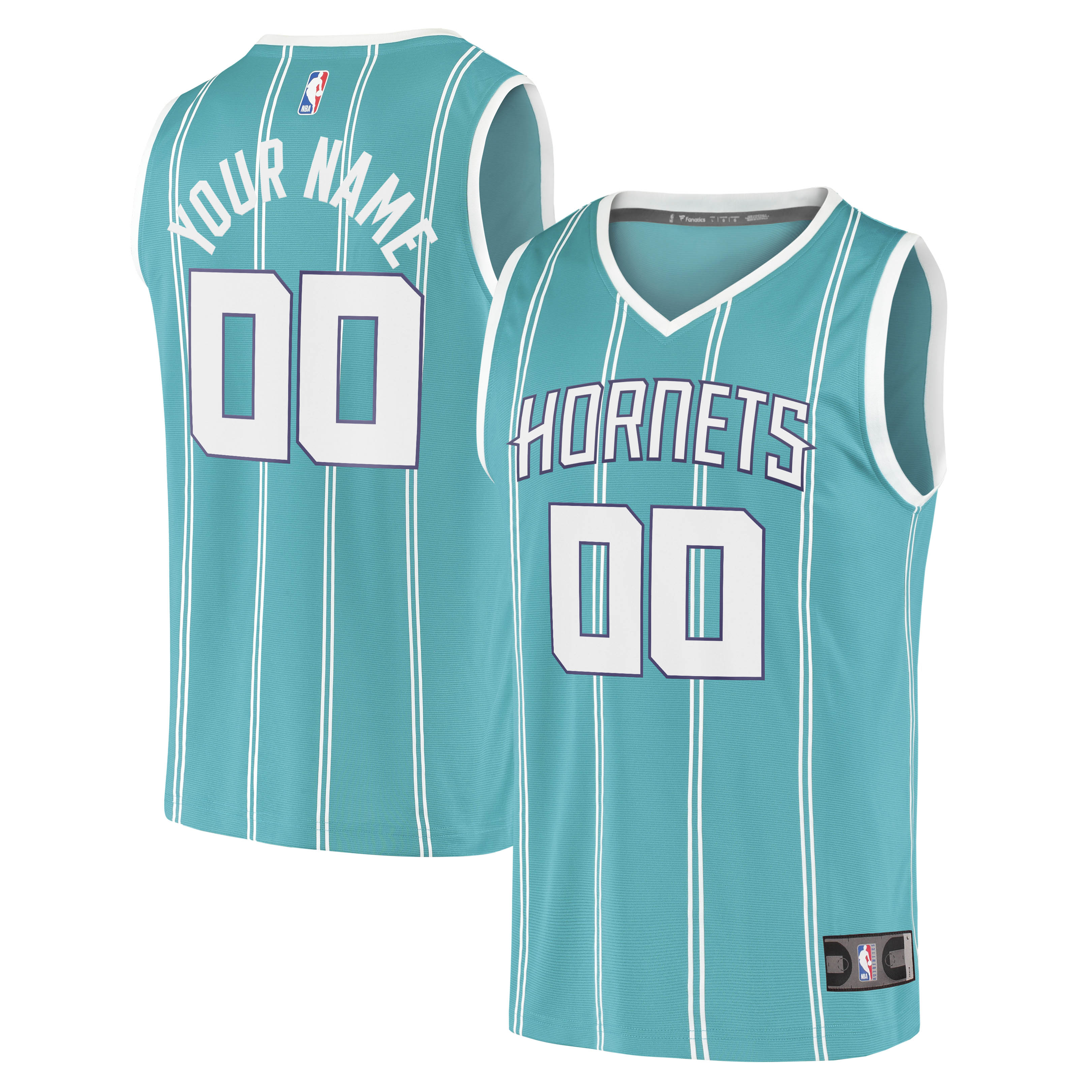 Charlotte Hornets Fanatics Fast Break Replica Custom Basketball Jersey - Icon Edition - Teal