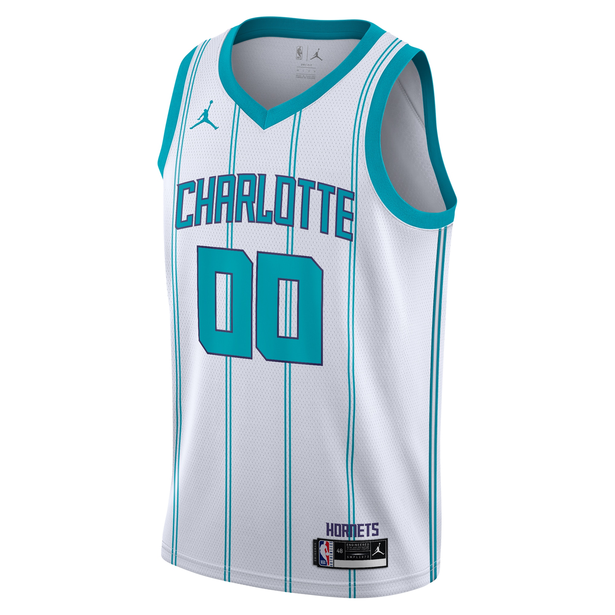Alternative view of Charlotte Hornets Jordan Association Edition Swingman Basketball Jersey - Custom - Youth - JS864 