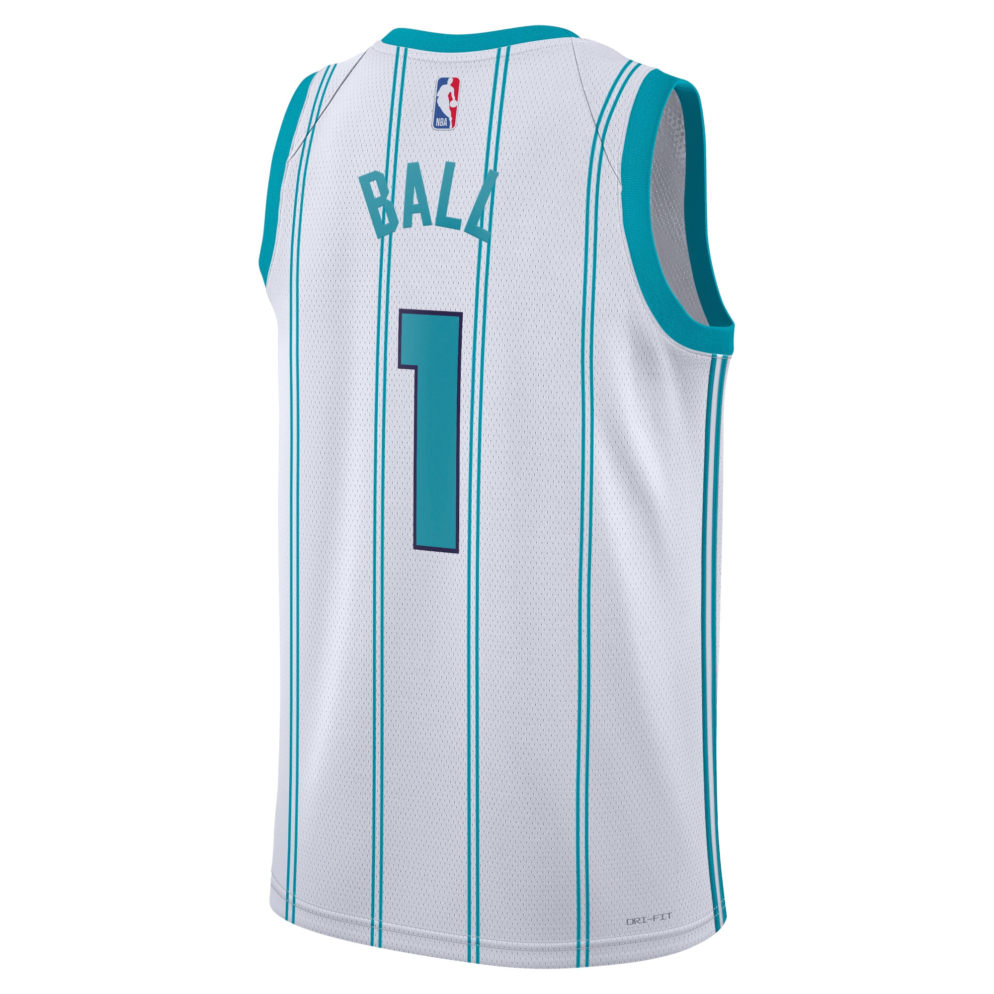 Alternative view of Charlotte Hornets Jordan Brand Association Edition Swingman Basketball Jersey - White - LaMelo Ball - Unisex - JS120 