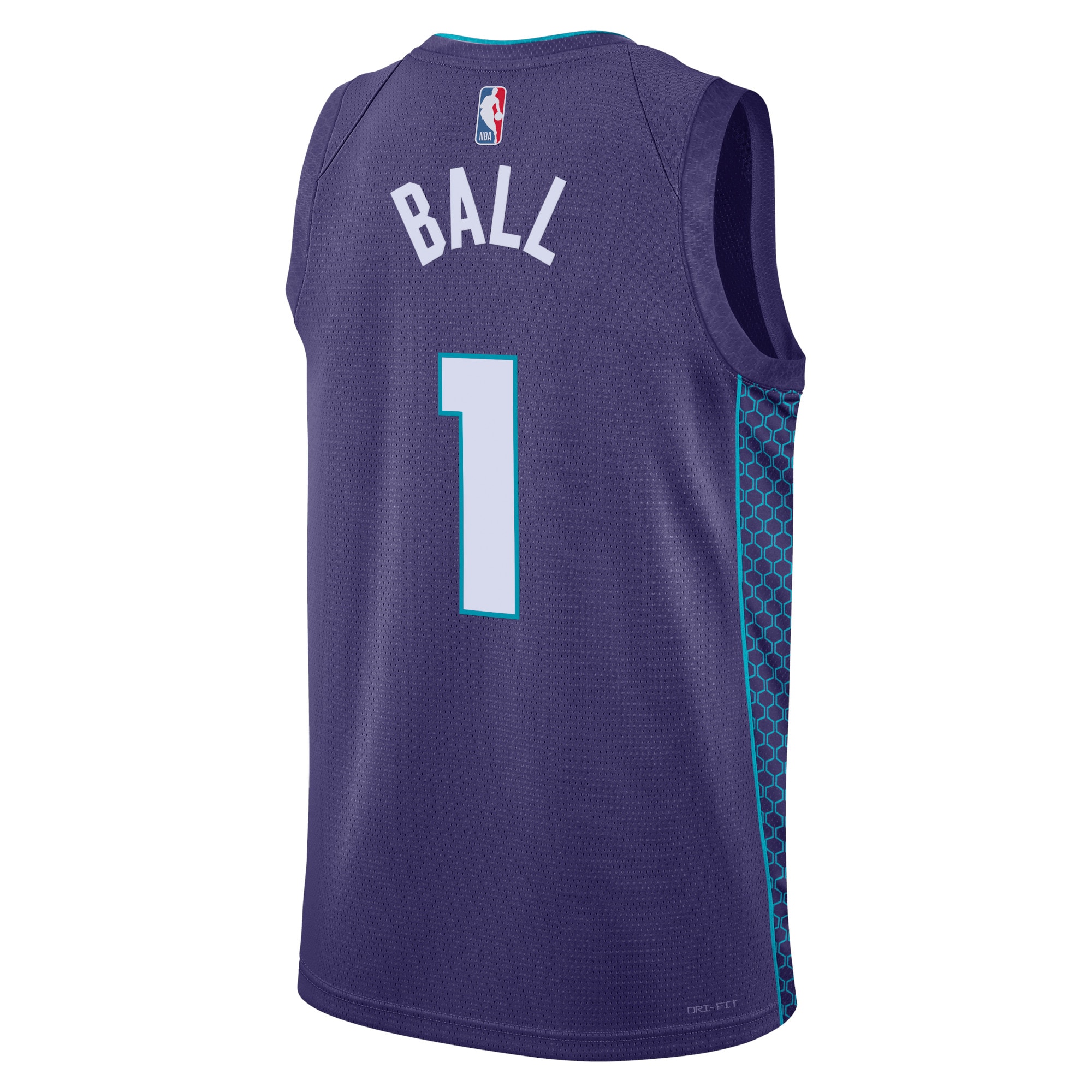 Alternative view of Charlotte Hornets Jordan Brand Statement Edition Swingman Basketball Jersey - Purple - LaMelo Ball - Unisex - JS837 