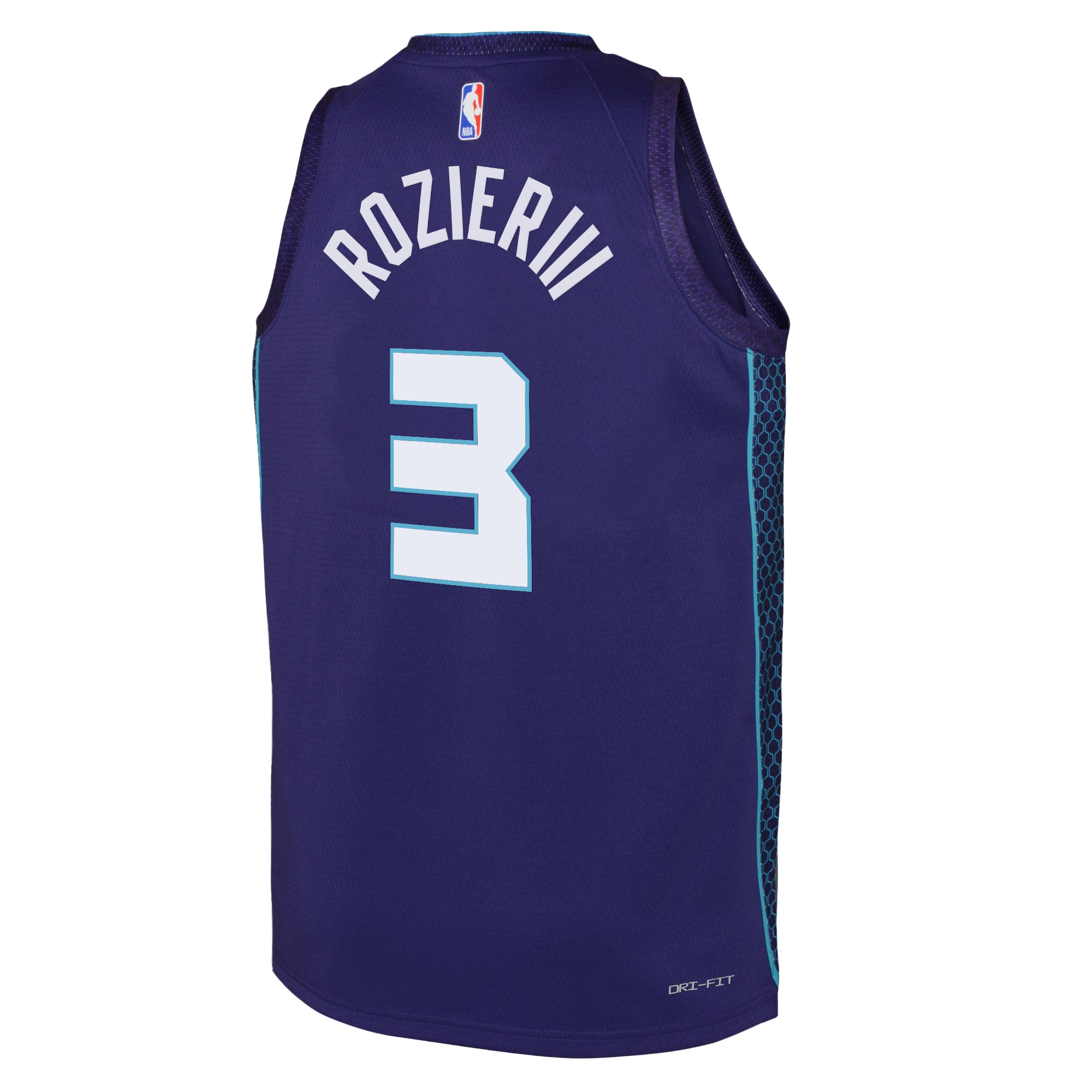 Alternative view of Charlotte Hornets Jordan Brand Statement Edition Swingman Basketball Jersey - Purple - Terry Rozier III - Youth - JS674 