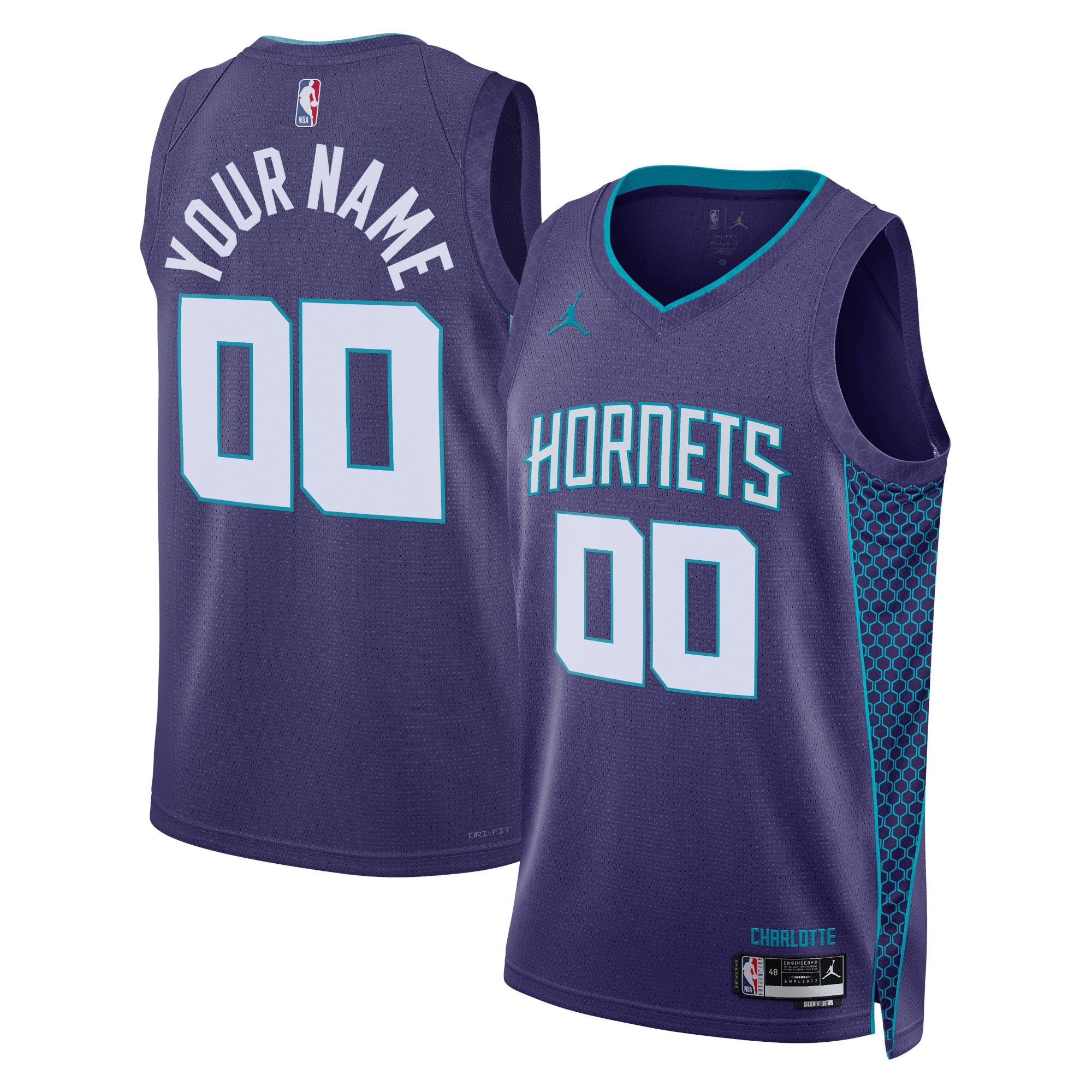 Charlotte Hornets Jordan Brand Unisex 2022/23 Swingman Custom Basketball Jersey - Statement Edition - Teal