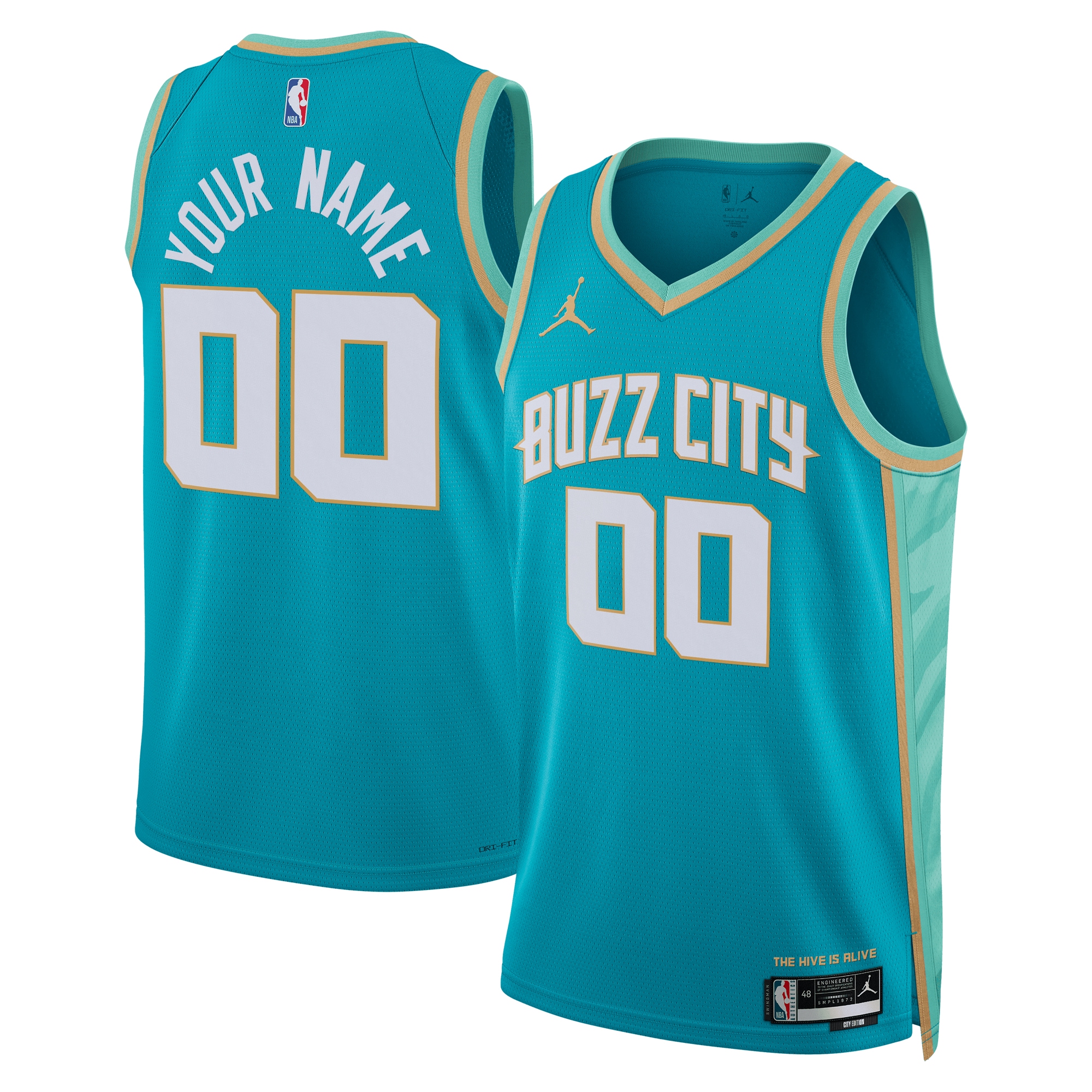Charlotte Hornets Jordan Brand Unisex 2023/24 Custom Swingman Basketball Jersey - Teal - City Edition