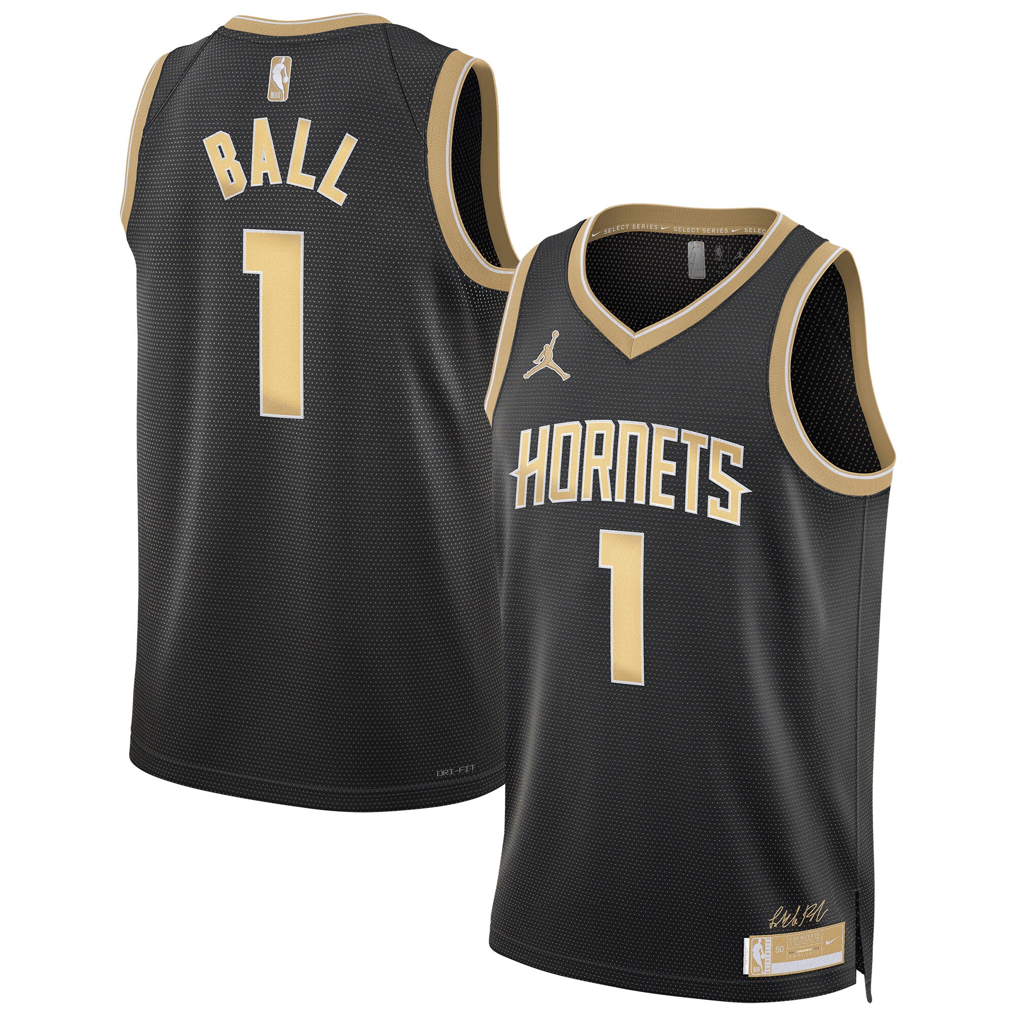 Charlotte Hornets Jordan Select Series Swingman Basketball Jersey - Lamelo Ball - Mens - JS870 