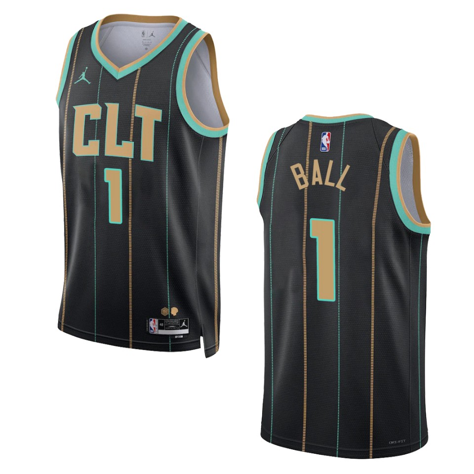Charlotte Hornets Lamelo Ball 2022-23 City Edition Black Swingman Basketball Jersey