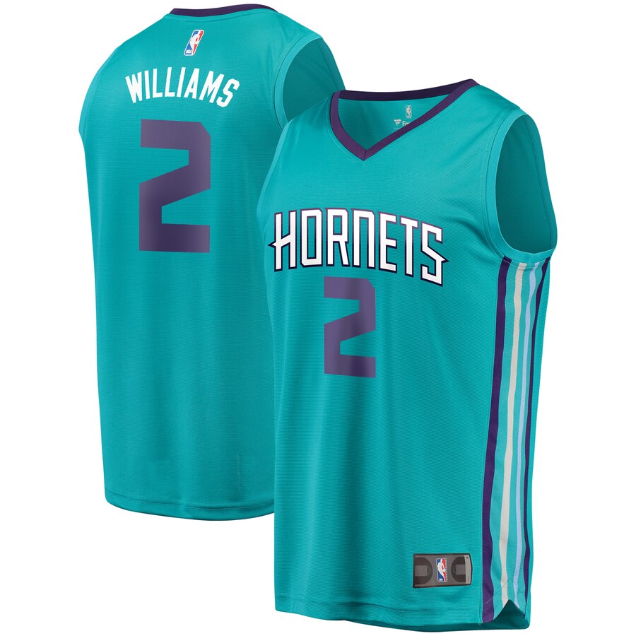 Charlotte Hornets Marvin Williams Fanatics Branded Youth Fast Break Player Basketball Jersey - Icon Edition - Teal