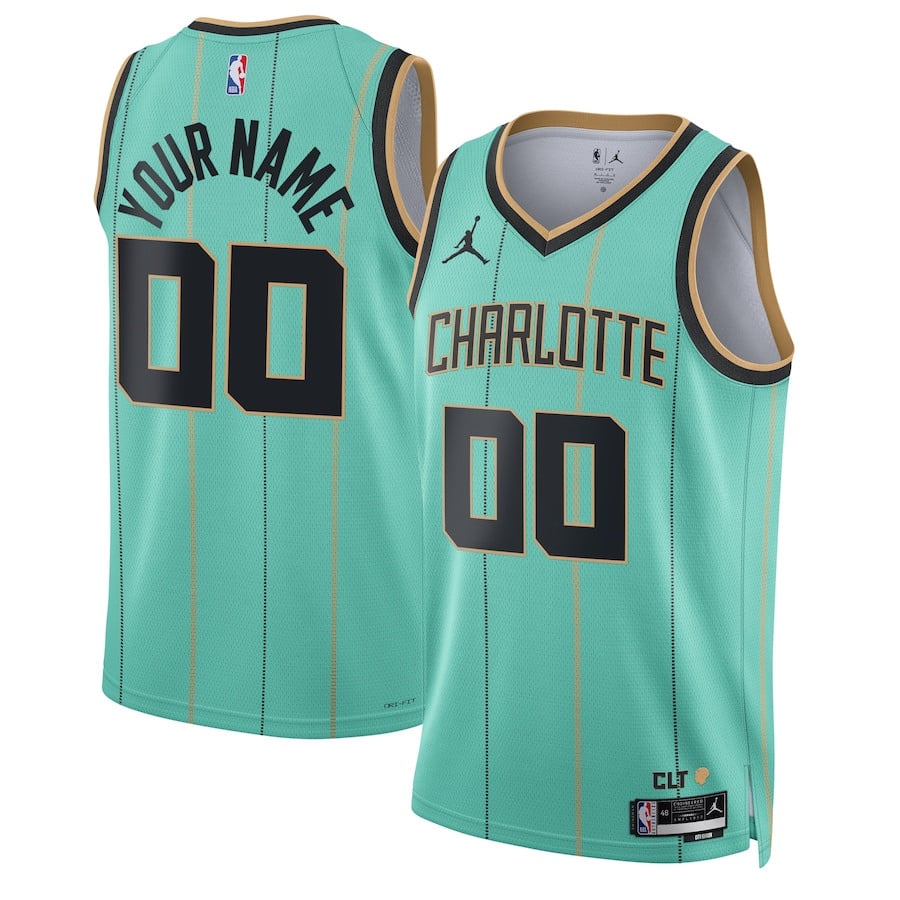 Charlotte Hornets Unisex 2024/25 Custom Swingman Basketball Jersey - City Edition - Mint - JS572 