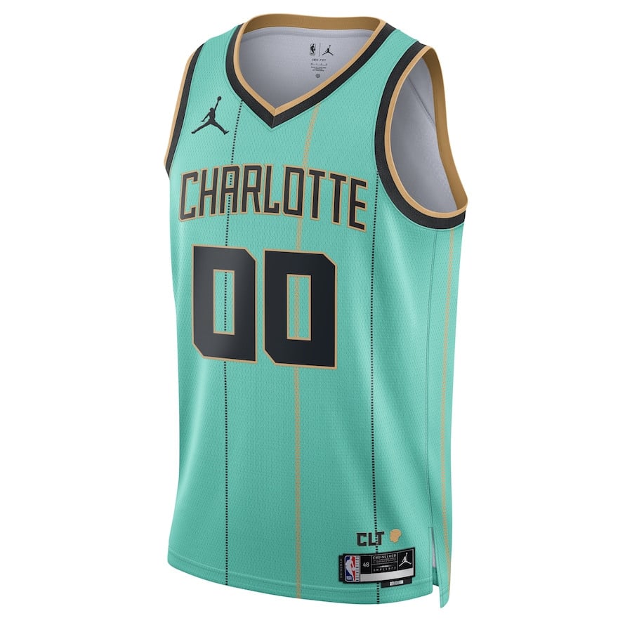 Alternative view of Charlotte Hornets Unisex 2024/25 Custom Swingman Basketball Jersey - City Edition - Mint - JS572 