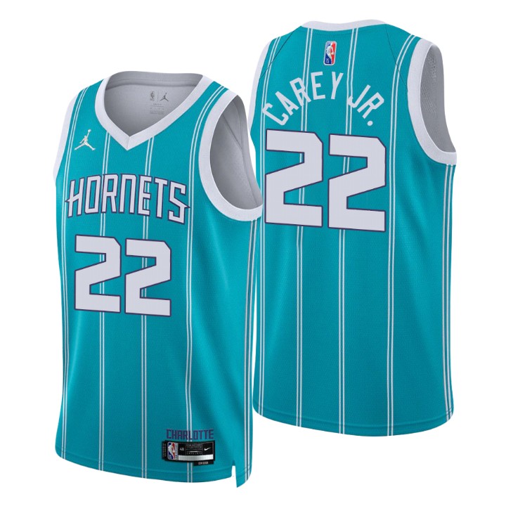 Charlotte Hornets Vernon Carey Jr. 75th Anniversary Diamond Basketball Jersey Icon