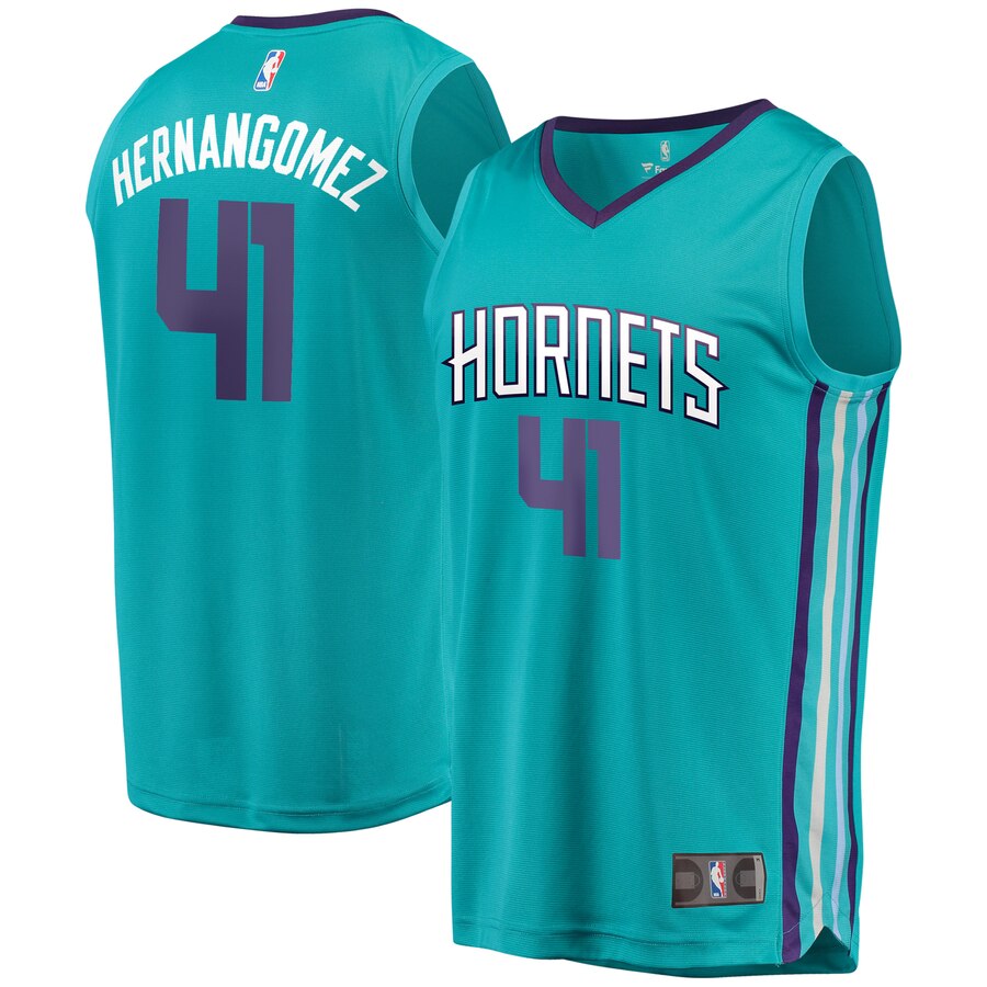 Charlotte Hornets Willy Hernangomez Fanatics Branded Youth Fast Break Player Basketball Jersey - Icon Edition - Teal