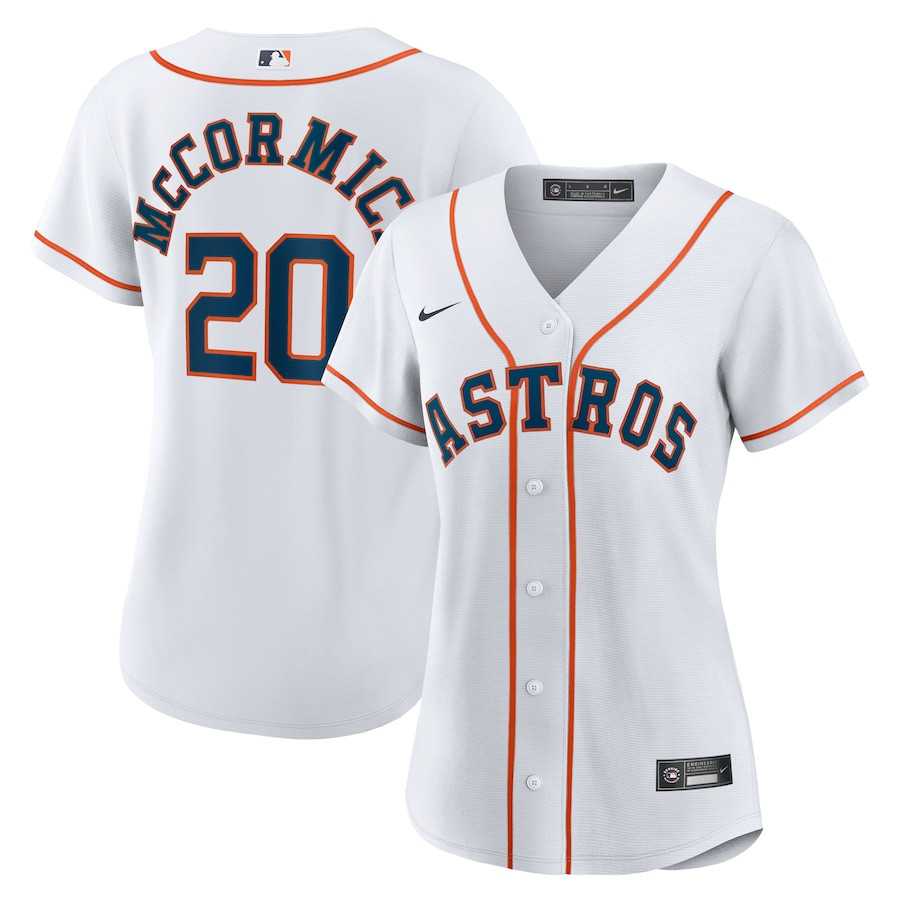 Chas McCormick 20 Houston Astros Home Player Women Baseball Jersey - White 