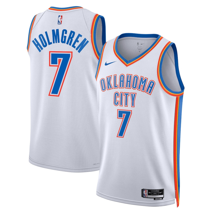 Chet Holmgren 7 Oklahoma City Thunder Unisex Swingman Basketball Jersey - Association Edition - White - JS225 