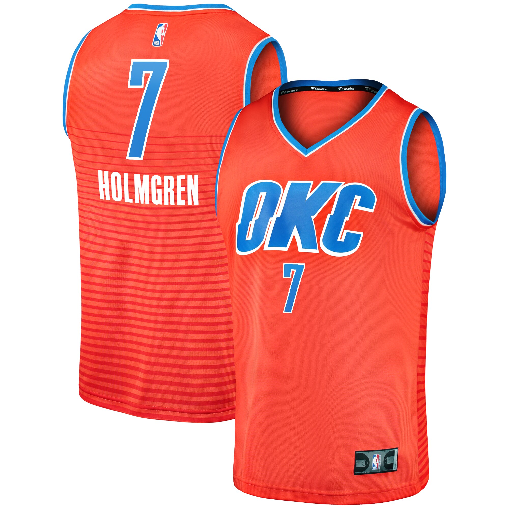 Chet Holmgren Oklahoma City Thunder Fanatics Fast Break Replica Player Basketball Jersey - Statement Edition - Orange