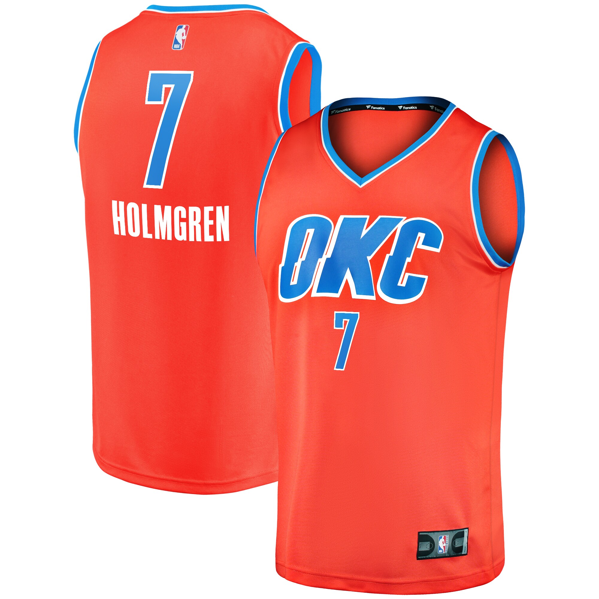 Chet Holmgren Oklahoma City Thunder Fanatics Youth Fast Break Replica Player Basketball Jersey - Statement Edition - Orange