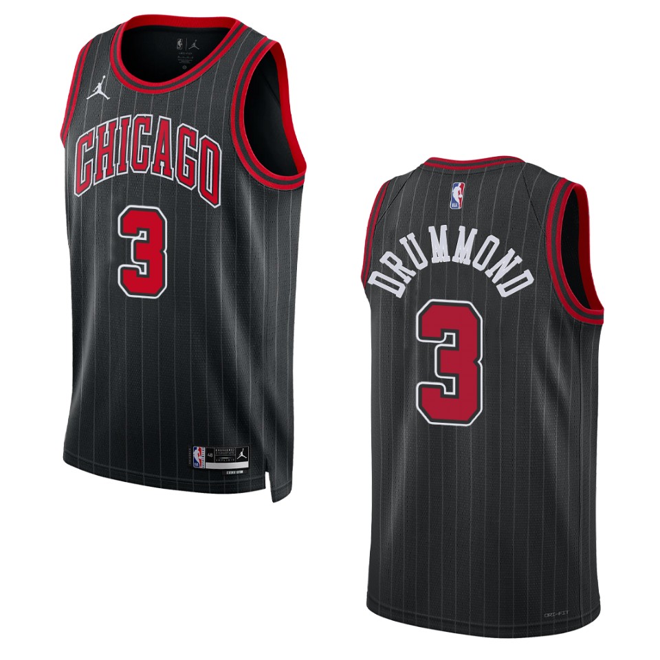 Chicago Bulls Andre Drummond 2022-23 Statement Edition Black Swingman Basketball Jersey