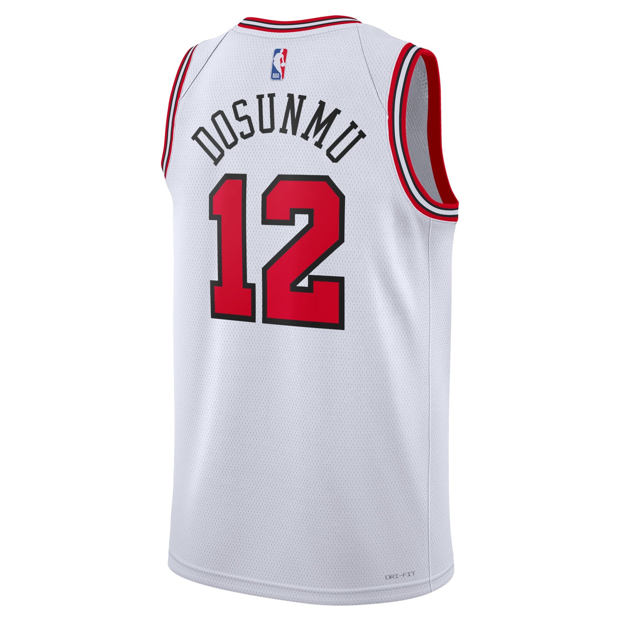 Alternative view of Chicago Bulls Association Edition Swingman Basketball Jersey - White - Ayo Dosunmu - Unisex - JS688 