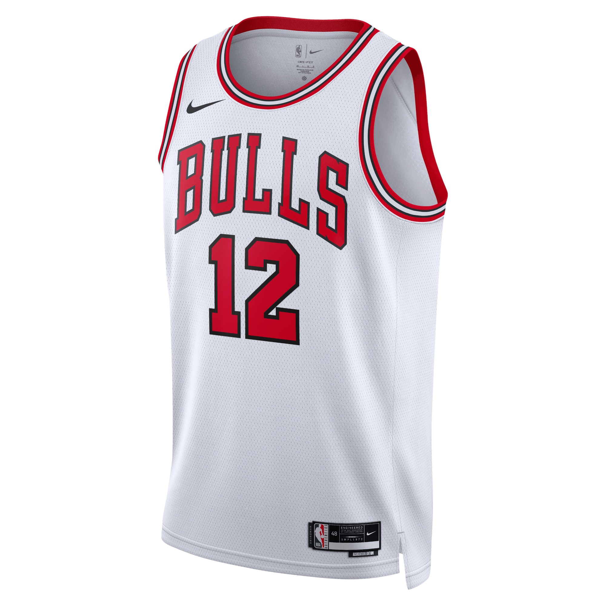 Chicago Bulls Association Edition Swingman Basketball Jersey - White - Ayo Dosunmu - Unisex - JS688 