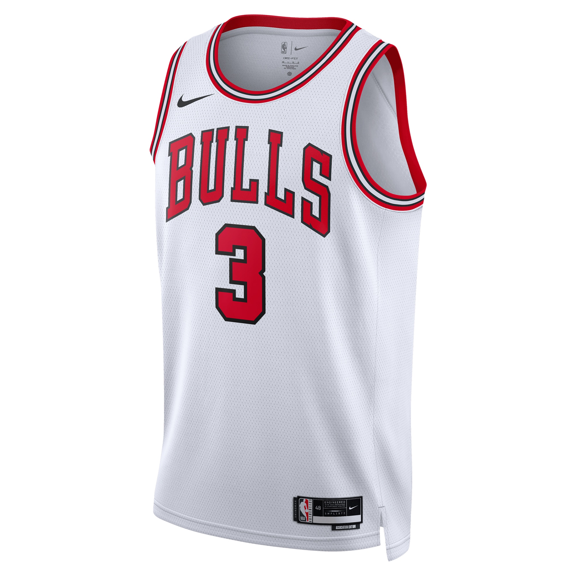 Alternative view of Chicago Bulls Association Edition Swingman Basketball Jersey - White - Josh Giddey - Unisex - JS316 