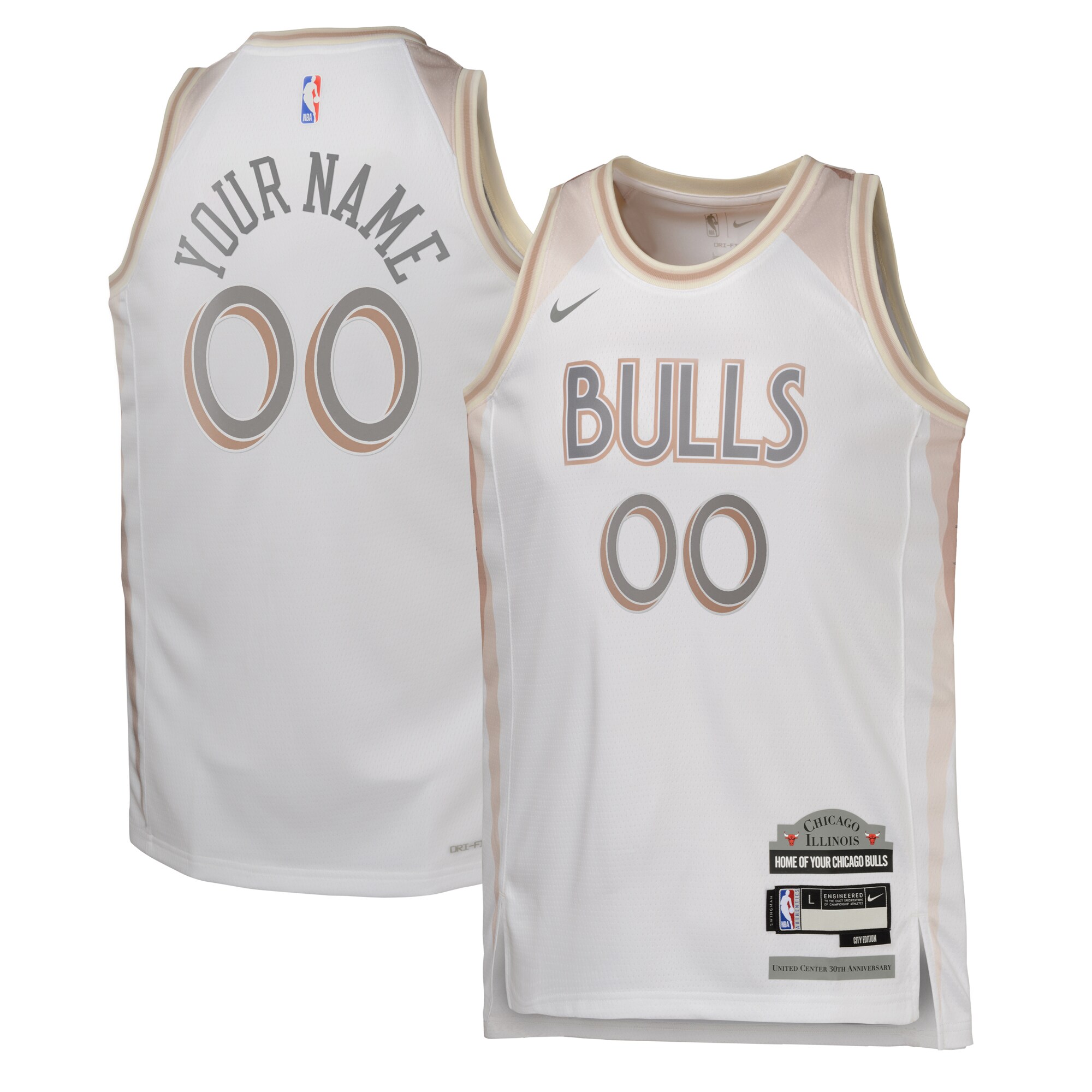 Chicago Bulls City Edition Swingman Basketball Jersey 2024 - Custom - Youth - JS221 