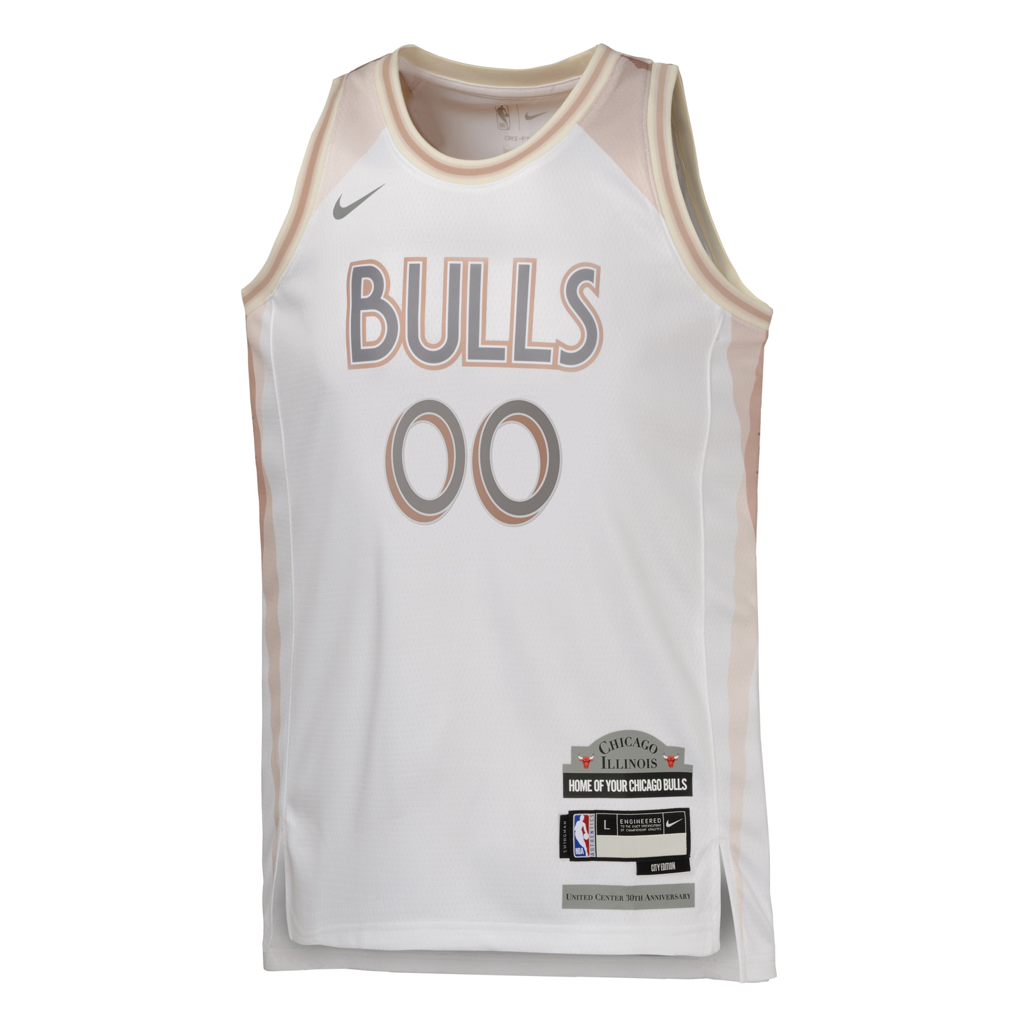 Alternative view of Chicago Bulls City Edition Swingman Basketball Jersey 2024 - Custom - Youth - JS235 