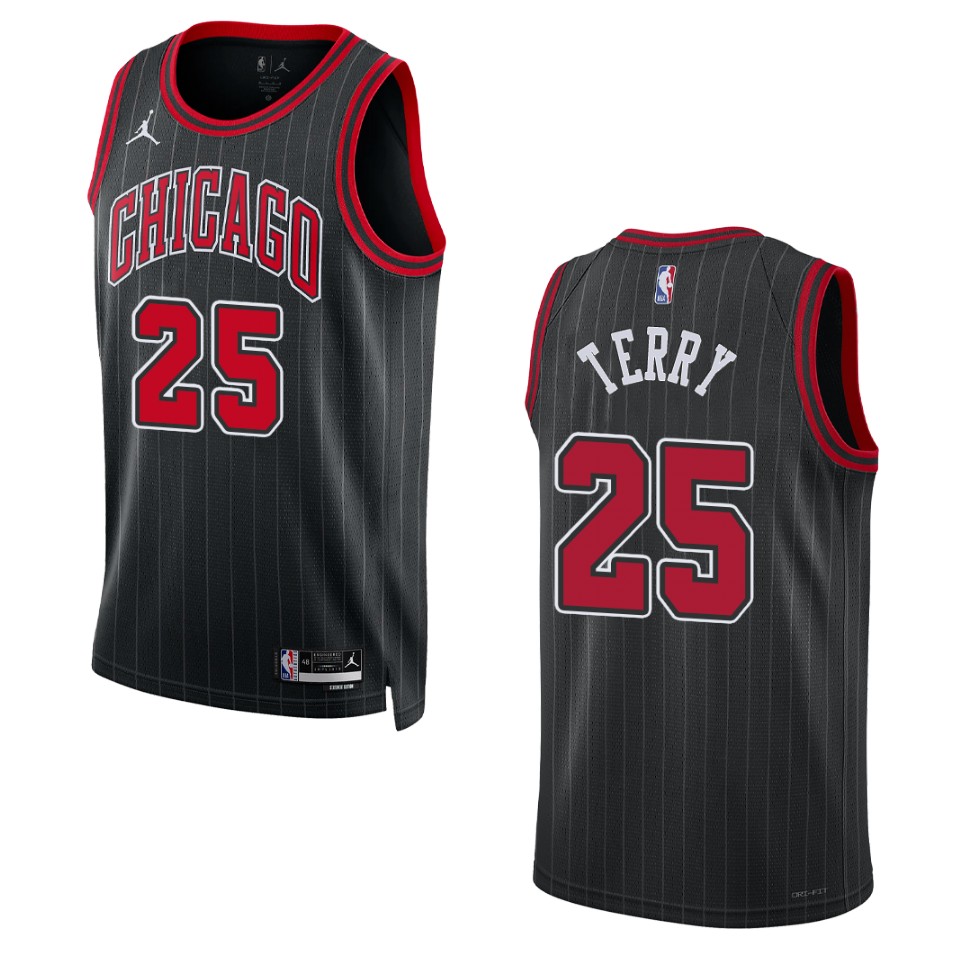 Chicago Bulls Dalen Terry 2022-23 Statement Edition Black Swingman Basketball Jersey