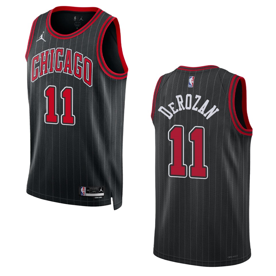 Chicago Bulls Demar Derozan 2022-23 Statement Edition Black Swingman Basketball Jersey