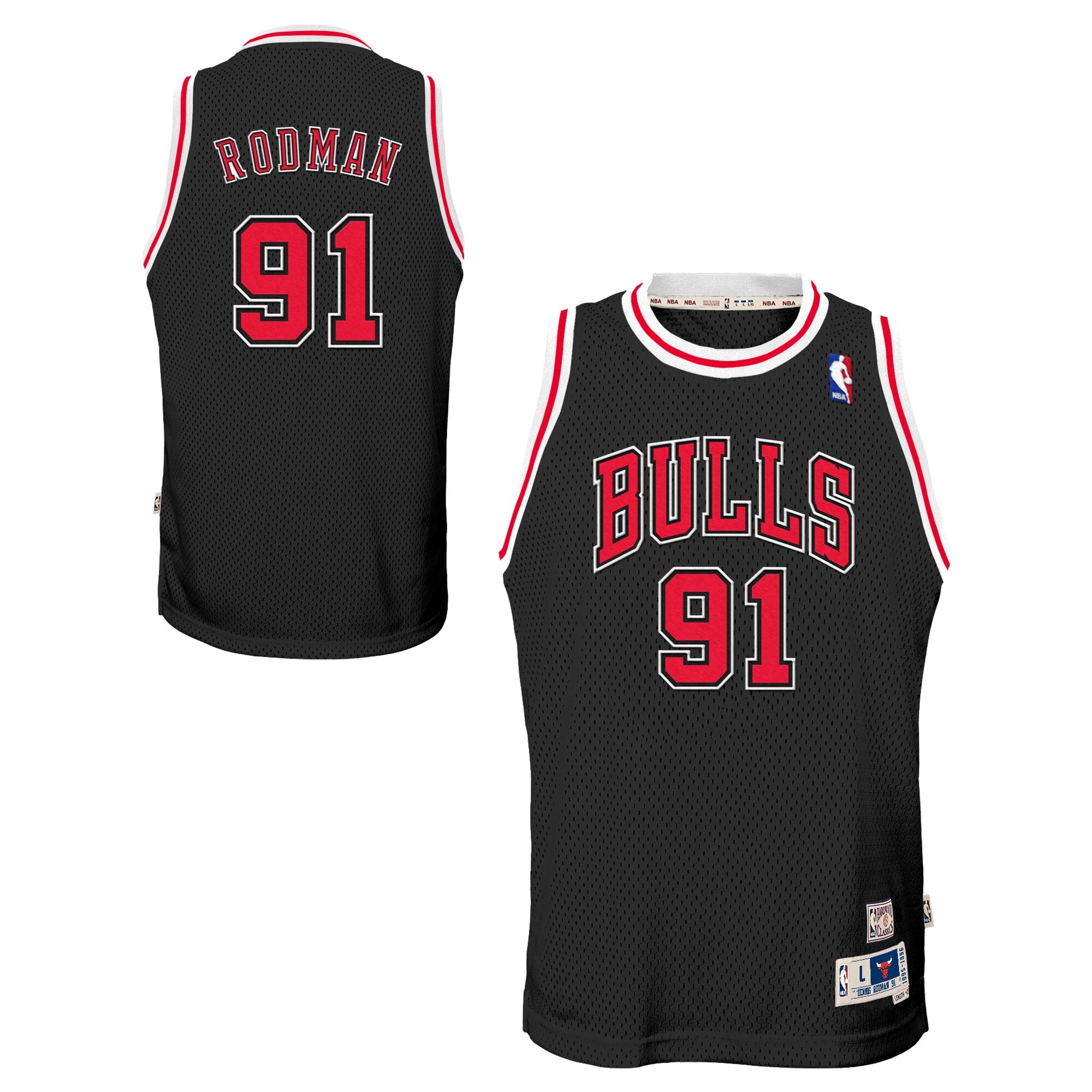Chicago Bulls Dennis Rodman Hardwood Classics Alernate Swingman Basketball Jersey By Mitchell And Ness - Youth