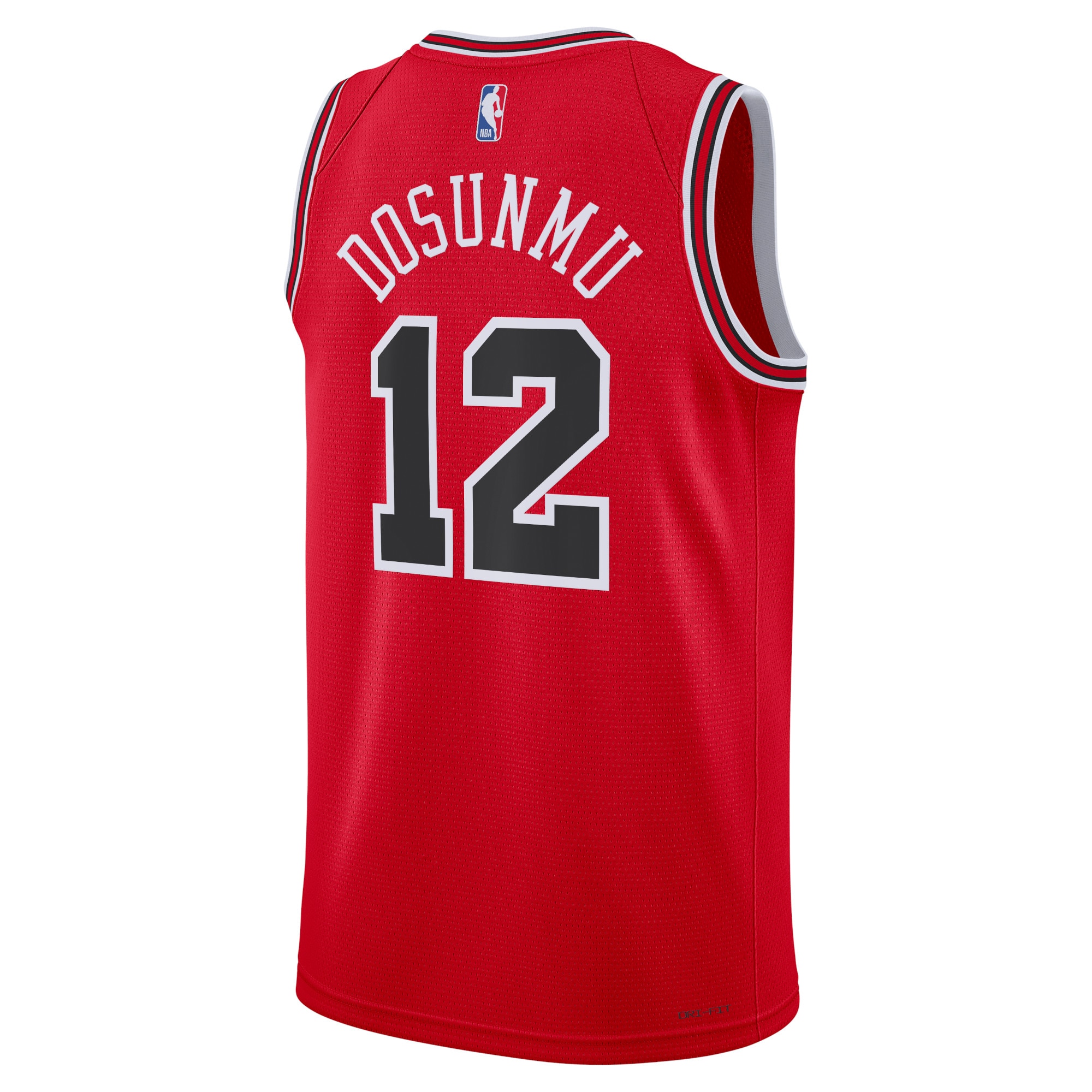Alternative view of Chicago Bulls Icon Edition Swingman Basketball Jersey - Red - Ayo Dosunmu - Unisex - JS847 