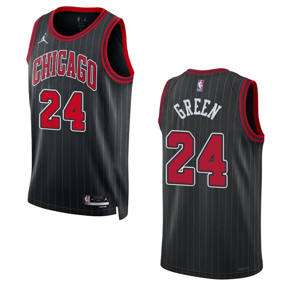 Chicago Bulls Javonte Green 2022-23 Statement Edition Black Swingman Basketball Jersey