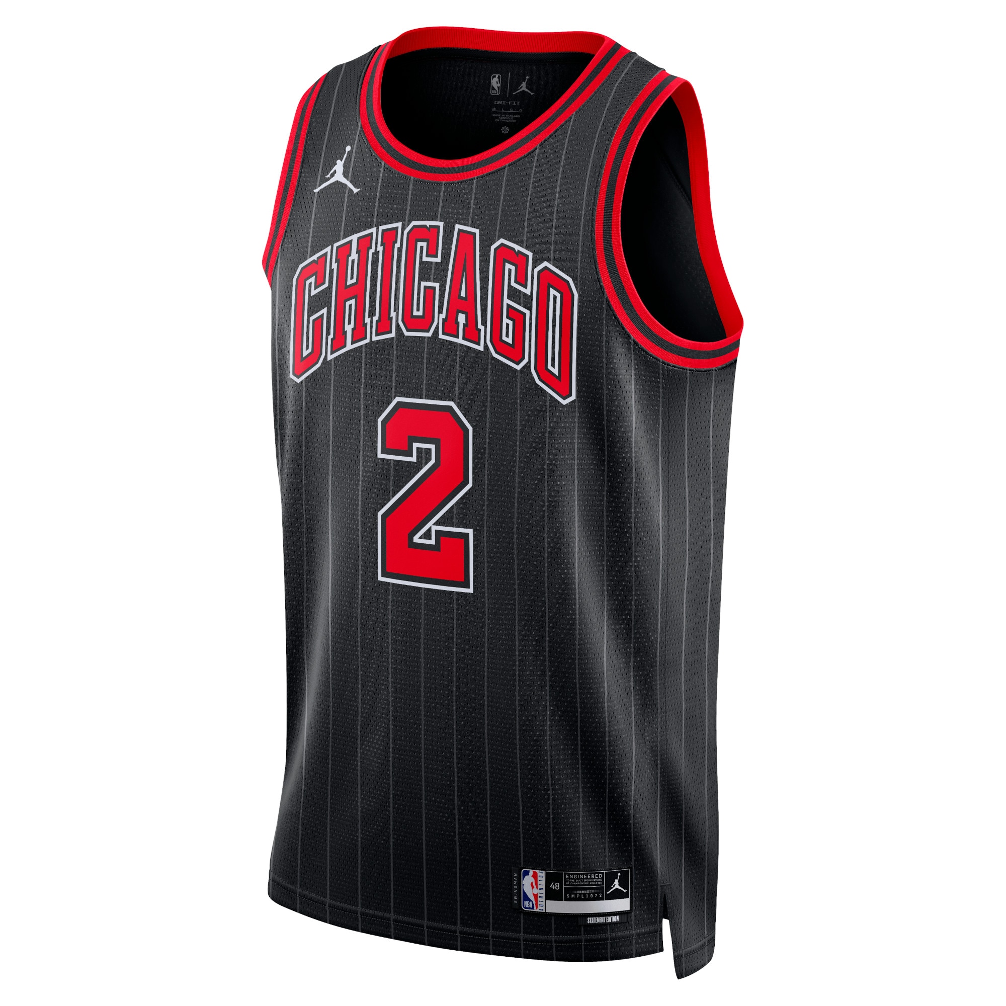 Chicago Bulls Jordan Statement Edition Swingman Basketball Jersey - Black - Lonzo Ball - Unisex - JS595 