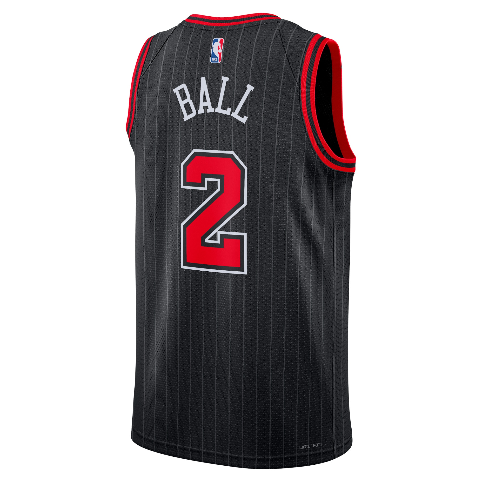 Alternative view of Chicago Bulls Jordan Statement Edition Swingman Basketball Jersey - Black - Lonzo Ball - Unisex - JS595 