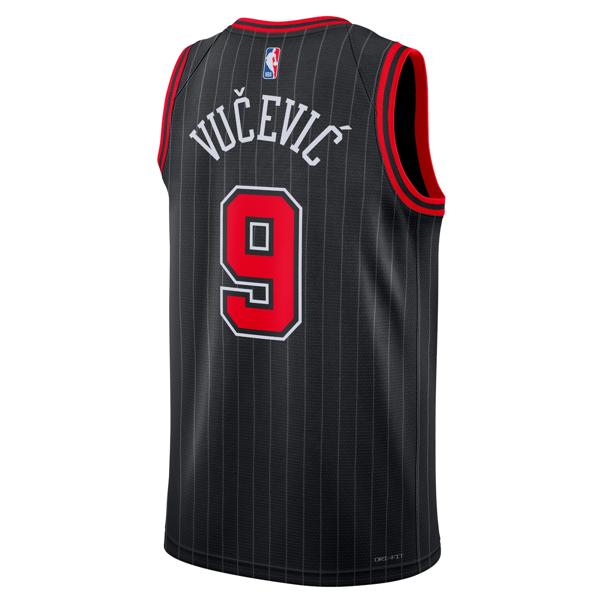 Alternative view of Chicago Bulls Jordan Statement Edition Swingman Basketball Jersey - Black - Nikola Vucevic - Unisex - JS680 