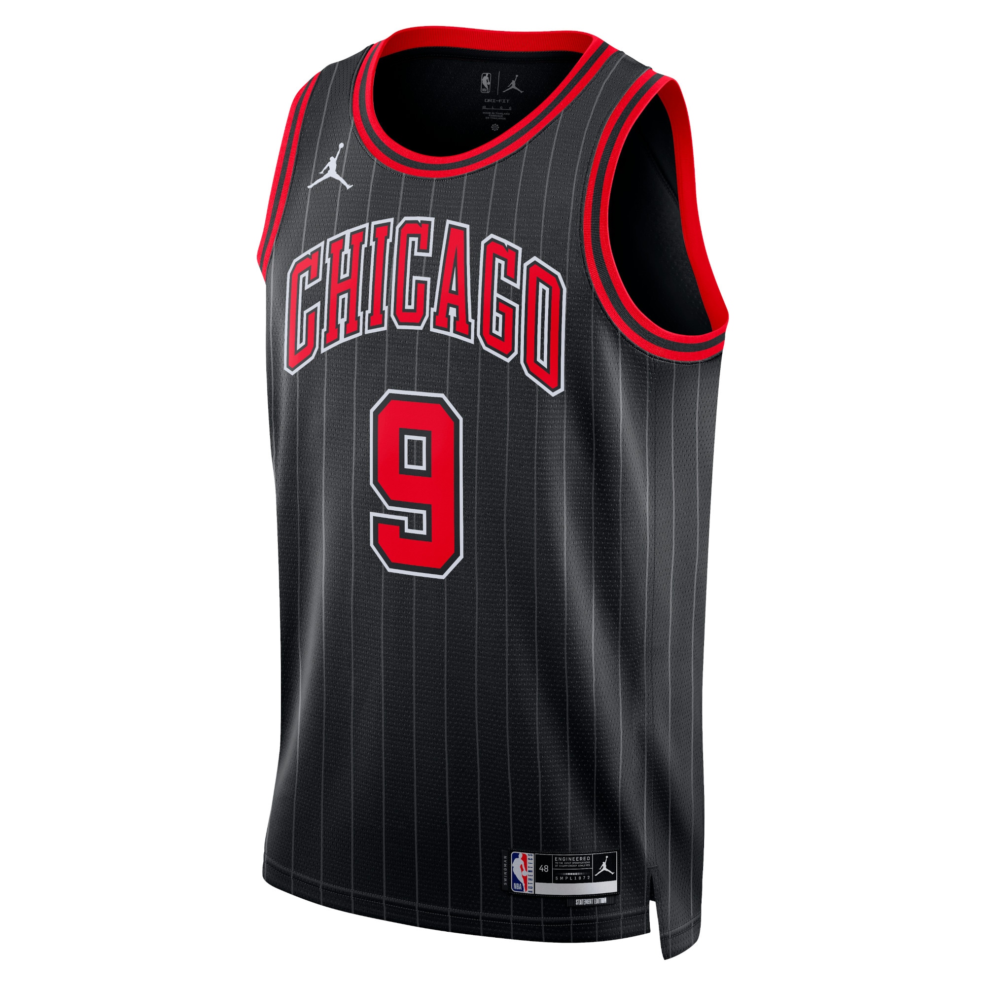 Chicago Bulls Jordan Statement Edition Swingman Basketball Jersey - Black - Nikola Vucevic - Unisex - JS680 