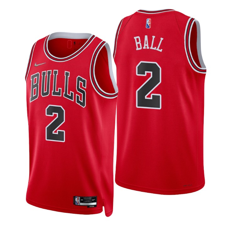 Chicago Bulls Lonzo Ball 75th Anniversary Diamond Basketball Jersey Icon