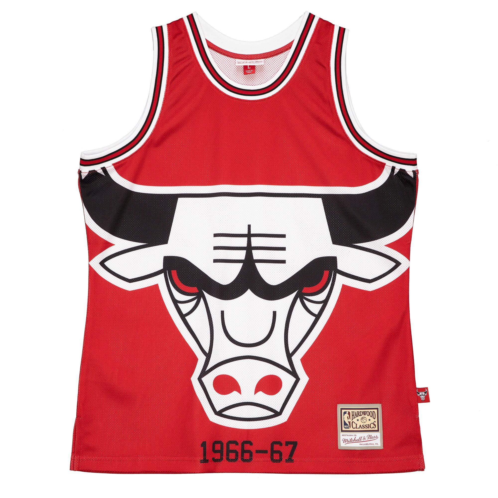 Alternative view of Chicago Bulls Mitchell & Ness Hardwood Classics Blown Out Fashion Basketball Jersey - Red